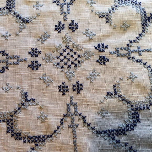 Vintage Hand Embroidered Table Cloth Rectangular - Picture 6 of 9